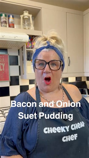 Bacon & Onion steamed suet pudding recipe first comment #cooking #recipe #pudding #bacon #fyp | Cheekycheapchef