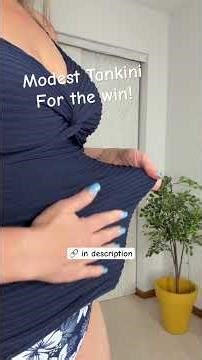 Modest Tankini swimsuits women over 50! Shop link in BIO! #amazoninfluencer #modelover50