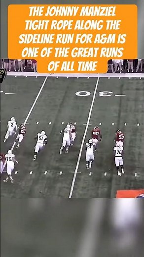 The Johnny Manziel tight rope along the sideline run for A&M is one of the great runs of all time