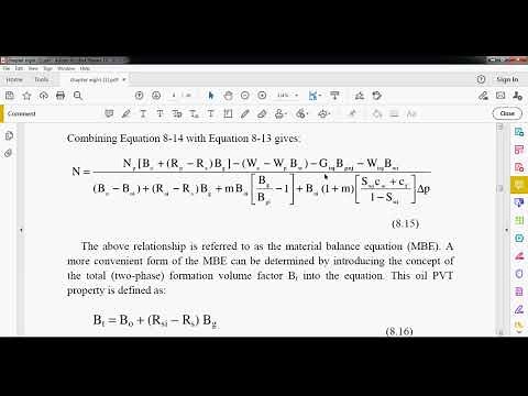 GMBE- General Material Balance Equation- Drive Indices- 3rd year Reservoir Engineering