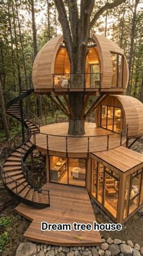 Amazing Luxury Tree House in Forest 🌳✨#Treehouse #LuxuryTreehouse #DreamHouse #ai #shortvideo