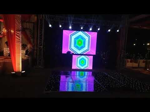 VJ setup featuring the latest lighting technology & stunning LED wall visuals! 🎧🔥