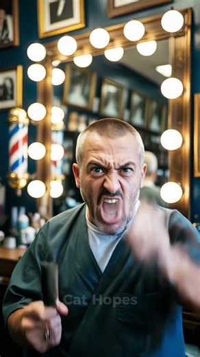 Cute Cat 🐱 Barbershop Rejection Turns Into Funny Haircut 🙏 Sad but Emotional Story #shorts