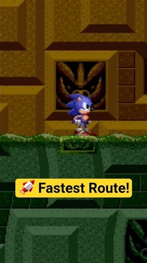 How to Speedrun (Skip) Labyrinth Zone Act 1 ⚡ Part 4 | Complete Walkthrough | Sonic Classic #Shorts