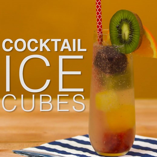 Purée your favorite fruit into the perfect ice cube for your cocktail. | Food Network