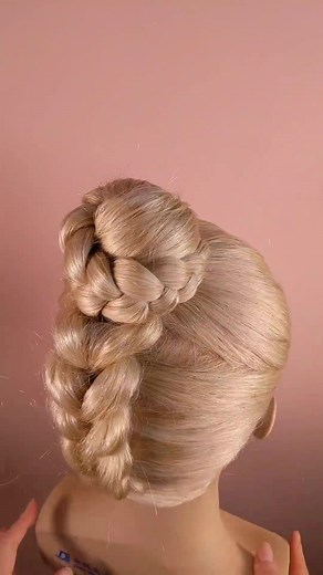 Upside down #braid into #bun