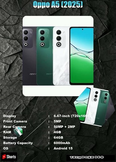 Oppo A5 (2025) SmartPhone Features|Shorts