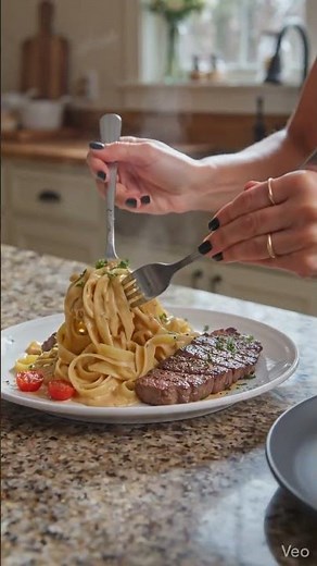 Restaurant-Style Steak & Creamy Fettuccine at Home | Quick & Delicious