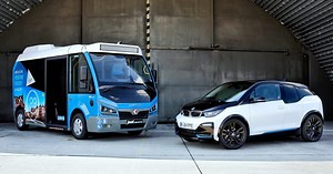 A new electric bus powered by a BMW i3 powertrain