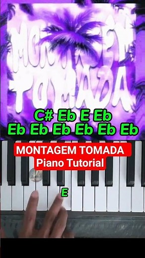 MONTAGEM TOMADA Slow Reverb Piano Tutorial pt 2 #shorts #pianotutorial #phonk