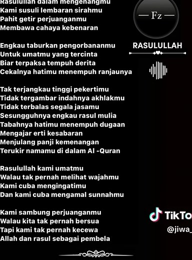 Rasulullah Dalam Mengenangmu - Nasyid Hijjaz Lirik