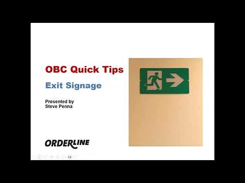 OBC Quick Tips: Exit Signage