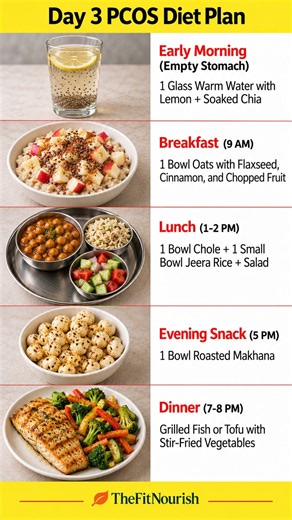 Day 3 PCOS Diet Plan | Easy Meals for PCOS #Shorts
