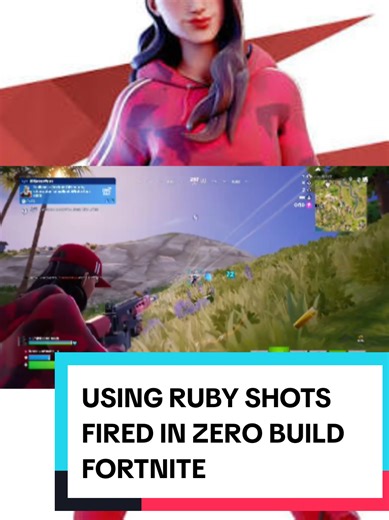 USING RUBY SHOTS FIRED IN ZERO BUILD FORTNITE #SHOTS #FIREDSHOTS #EPIC #ZEROBULID #STREAMER