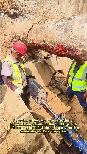 Workers Conducting Trenchless Horizontal Directional Drilling