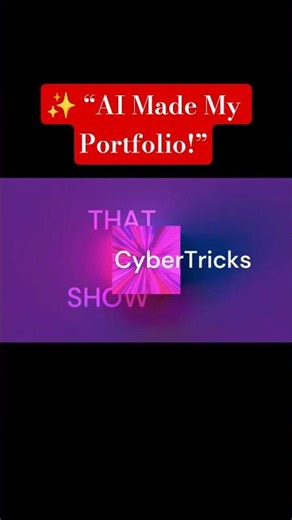 I Built a Portfolio Website in Just 1 Click! 😱💻🔥 | AI Magic!