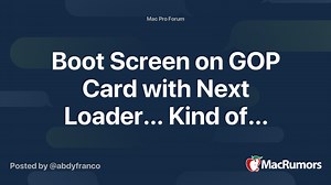 Boot Screen on GOP Card with Next Loader... Kind of...
