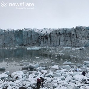 237K views · 3.8K reactions | Glacier calving causes huge wave in Iceland!  | Newsflare | Facebook