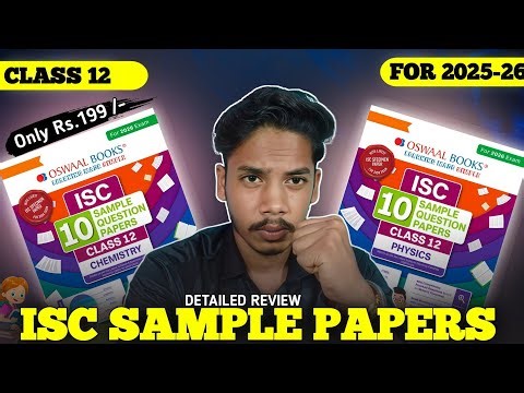 Oswaal ISC Sample Papers Class 12 2025-26 | Best Sample Papers For Class 12 2025-26