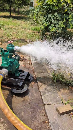 Diesel-fired high-lift water pump, flow rate 80 tons per hour, head 180 meters. #sprinkler irrigation #irrigation #water pump | Ting Yan