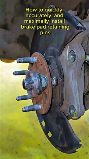 Brake pad pin install 🔧 #carbrakes #autorepair