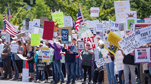 People protest Trump on 'No Kings' day at Oregon State Capitol in Salem