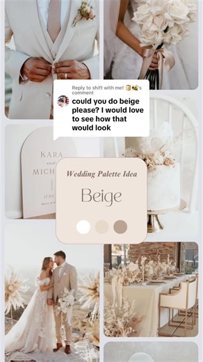 Beige Wedding Color Ideas | Wedding Mood Board Inspiration