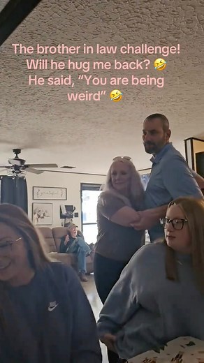 Tried the brother in law challenge!! No hug back! 🤣 BrianandChristy LeGault | Robin Phillips