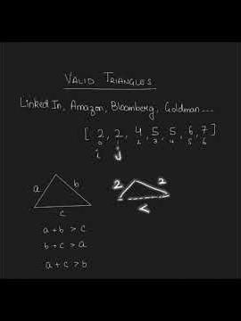 Day 18/100 of making you pro coder || VALID TRIANGLES