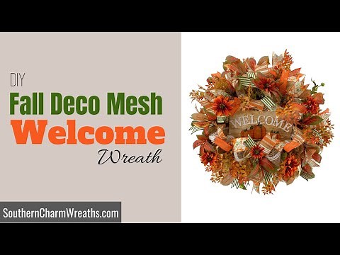 How to Make a Fall Deco Mesh Wreath