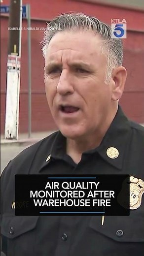 Air quality monitored after warehouse fire