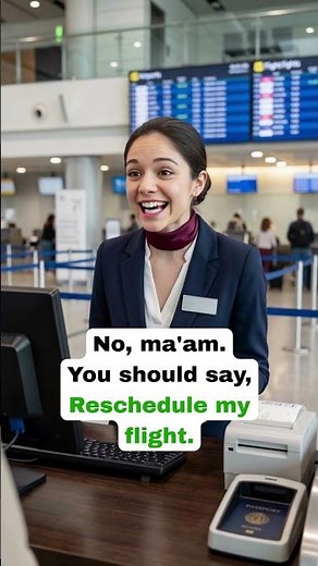 Plane passenger confused ✈️ Delay vs Cancel vs reschadule #englishtips #language #shorts