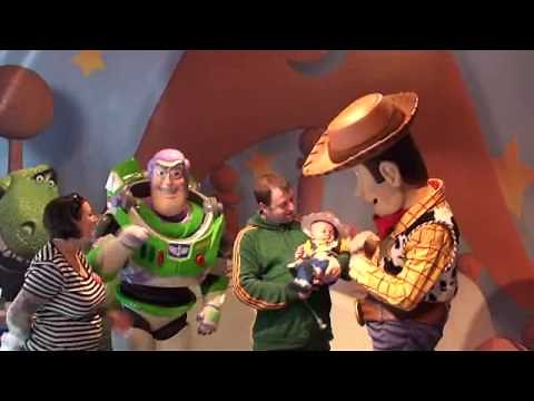 Disney's Toy Story Woody and Buzz Lightyear with a cute baby
