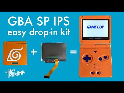2023 Game Boy Advance SP laminated IPS drop-in screen tutorial and review HISPEEDIDO