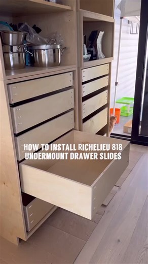 Under-Mount Drawer Slides for Efficient Kitchen Design