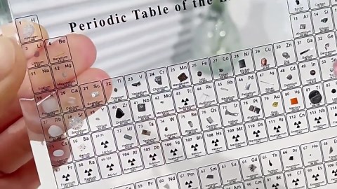 Elements Periodic Table With LED Wooden Base, Acrylic Periodic Table Display With 83 Samples, Science Teacher Gift, Chemistry Decor - Etsy