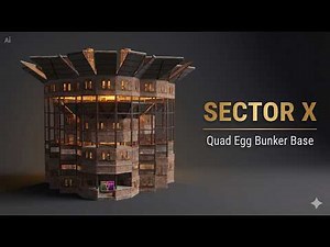 Sector X | Quad Egg Bunker Base #rust #rustbase #rustbasedesign #rustbuild #rustbasebuilding