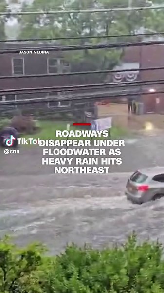 Videos show the scene in the Northeast as severe thunderstorms brought heavy rain in the region.