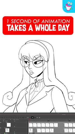 Bam Animation on Instagram: "You heard right, this one second head turn probably took me about 9 hours of solid drawing. 🍌 No lunch breaks because i only drink coffee and Pedialyte. 🍵💀 Tag some one who's trying to animate an entire music video by themselves. and watch the latest video on our youtube channel. #animation #drawing #bamanimation #2danimation"