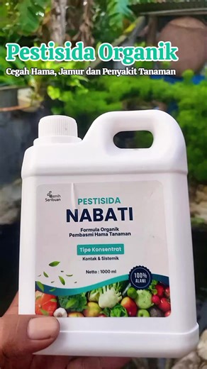 Pestisida Nabati, Pestisida multifungsi untuk mengatasi serangan berbagai macam hama, seperti: - Hama Serangga, seperti: Belalang, wereng, walang sangit, Lalat Buah, dll - Jamur tanaman. - Bakteri Tanaman Cara Penggunaan: Perawatan; Dosis: 1ml/1liter Air Semprot seminggu sekali. Pengobatan: Dosis: 1-2 ml/liter Air Semprot 3 hari berturut-turut di waktu sore hari, di lanjut dengan perawatan seminggu sekali. Pestisida Nabati adalah pestisida alami yang ampuh, bekerja secara kontak Sistemik, perlah