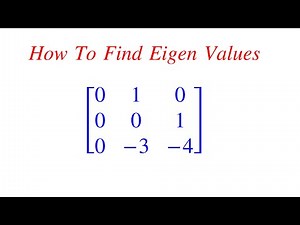 How To Find Eigen Values For 3*3 Matrix || Matrices Solved Example