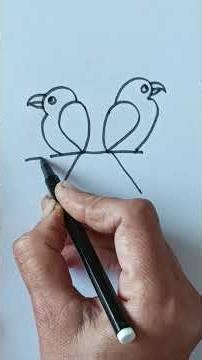 how to draw beautiful and easy birds 🐤🦜with 2 2
