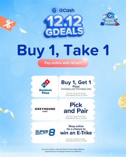 7.4K views · 2.1K reactions | Double the fun with buy 1, take 1 deals on your meryenda cravings! Just use GCash Scan to Pay  for your purchases to get discounts.  Supervised by the Bangko Sentral ng Pilipinas. Chat with Gigi inside the GCash app or visit the Help Center to learn more. | GCash | Facebook