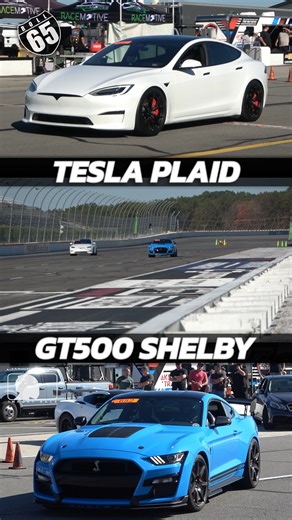 2M views · 11K reactions | GT500 Shelby vs Tesla Model S Plaid 65mph Roll Start Race Motive @ Pocono Raceway, PA | import2race.com | Facebook