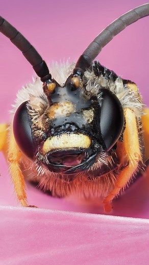When You Look Closely 💕 A male sweat bee that just woke up in a colourful world 😊 #macrophotography #bee #reelsinstagram #wildlifephotography #naturelovers | Macro By Marit