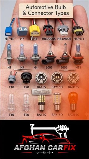 Automotive bulb connector types