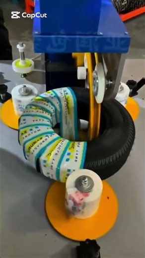 How Car Tires Get Labeled in Factory 🚗⚙️ | Satisfying Machine Process #shorts