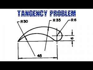 TANGENCY PROBLEM 4 || Tangency || Tangency problems|| Engineering drawing || Technical drawing