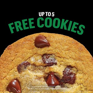 Every Wednesday through September: $0 DELIVERY FEE. Up to 5 FREE cookies on orders of $25 with Grubhub. A sweet deal before you eat — and after. Order Now: grhb.me/GetMyCookies | Subway
