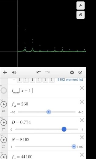 Desmos FFT in one line! (quite possibly two) #Desmos #FFT #Math